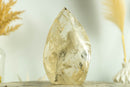Large Untreated AA Citrine Crystal with Water Clear Yellow Citrine