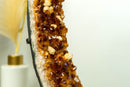Rare Citrine Geode Slice with AAA Deep Orange Citrine Druzy - E2D Crystals & Minerals