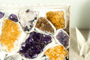 Hochwertiger Amethyst Citrin, seltene Amethyst Cluster Großhandel flache Box