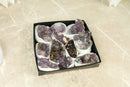 Flat Box of Rare Display Amethyst Crystal Clusters, Wholesale Bulk Lot - 11 Clusters