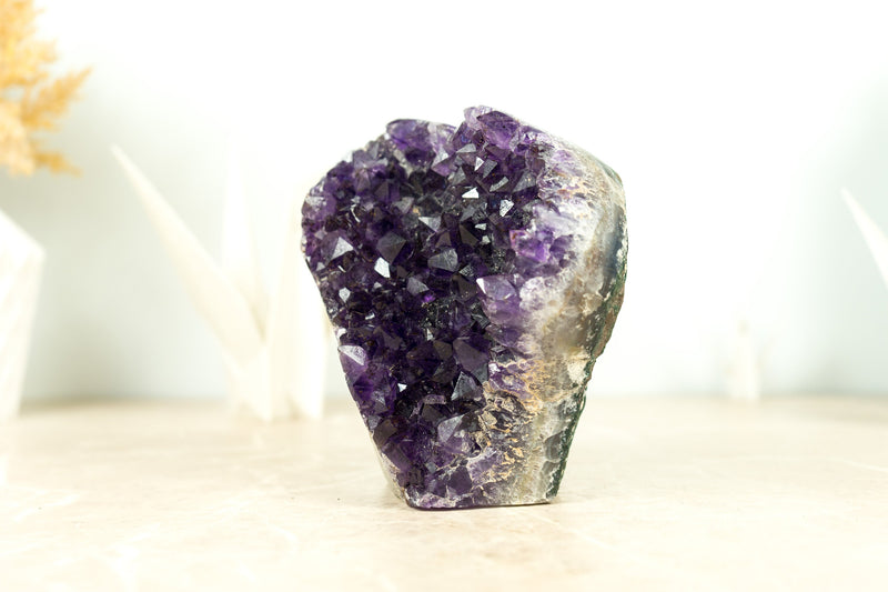 All Natural Deep and Rich Purple Amethyst Cluster, Self Standing