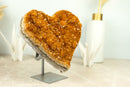 Large Citrine Heart with Deep Orange, Galaxy Citrine Druzy - 4.5 Kg - 9.8 lb - E2D Crystals & Minerals