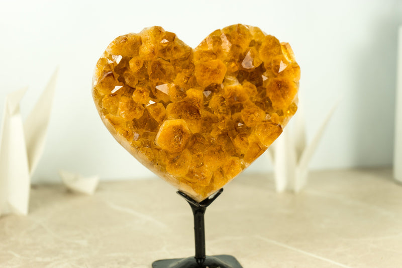 Citrine Crystal Heart of AAA-Grade Citrine Druzy