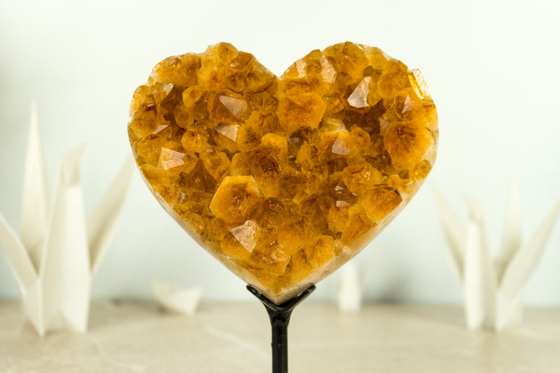 Citrine Crystal Heart of AAA-Grade Citrine Druzy