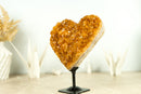 Gorgeous Citrine Heart with Deep Orange, Shiny Citrine Druzy