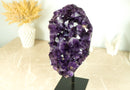 Rich Purple Amethyst Geode Cluster with AAA Grape Jelly Amethyst Druzy