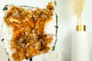 Gorgeous Deep Orange Natural Citrine Cluster with Citrine Stalactite Rosettes