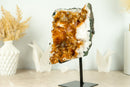 Gorgeous Deep Orange Natural Citrine Cluster with Citrine Stalactite Rosettes
