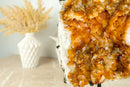 Gorgeous Deep Orange Natural Citrine Cluster with Citrine Stalactite Rosettes