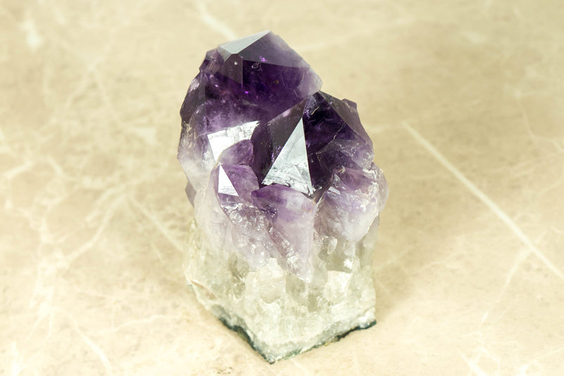 Tief und satt violetter Amethyst-Cluster mit XL-Traubengelee-Amethyst-Druzy