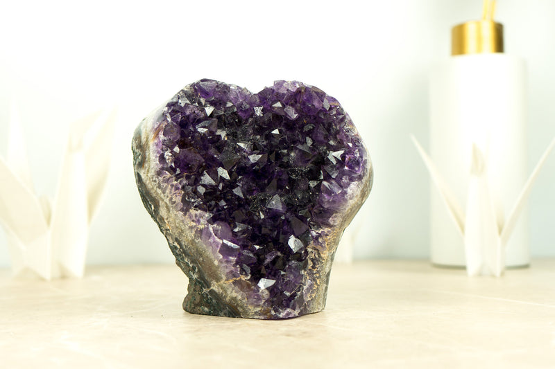 All Natural Deep and Rich Purple Amethyst Cluster, Self Standing