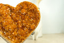 Large Citrine Heart with Deep Orange, Galaxy Citrine Druzy - 4.5 Kg - 9.8 lb - E2D Crystals & Minerals