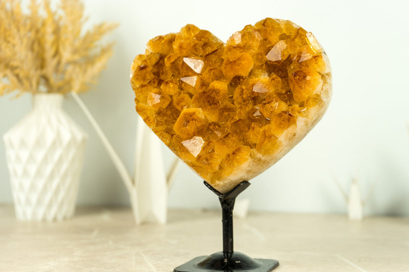 Citrine Crystal Heart of AAA-Grade Citrine Druzy