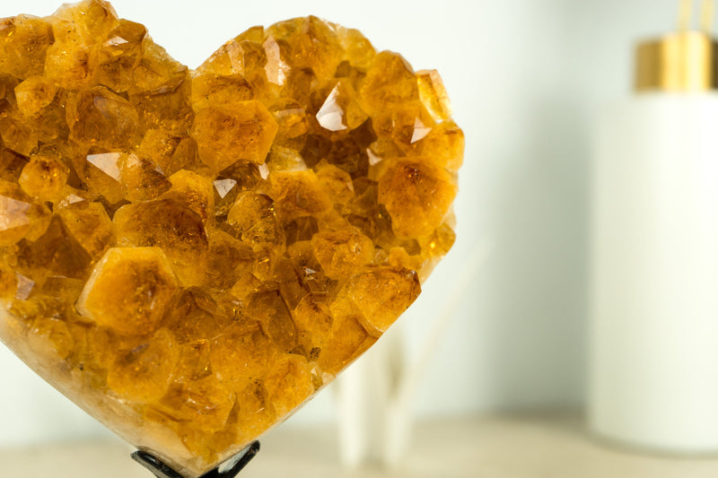 Citrine Crystal Heart of AAA-Grade Citrine Druzy