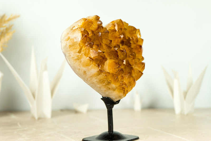 Citrine Crystal Heart of AAA-Grade Citrine Druzy