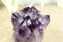 Natural Amethyst Cluster with Large Grape Jelly Amethyst Druzy, Self Standing