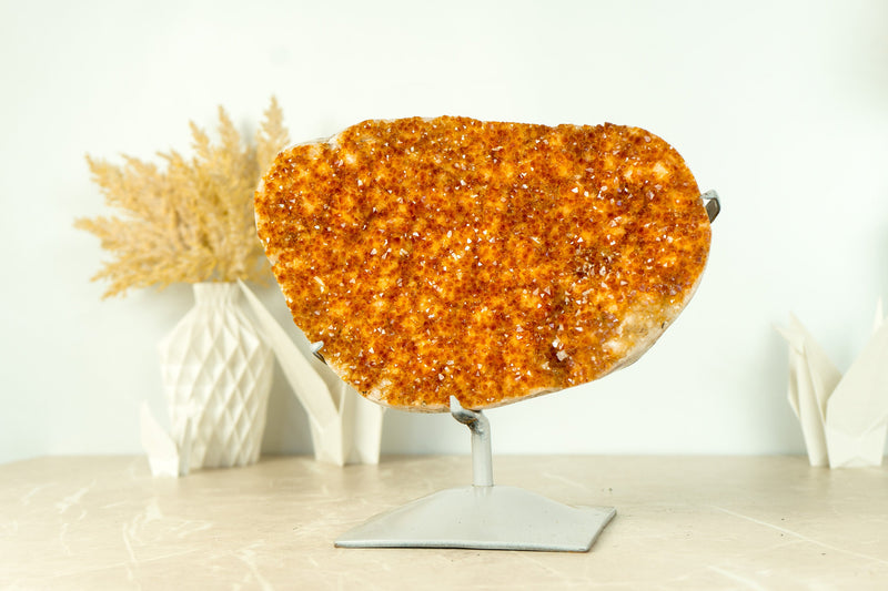 Gorgeous Citrine Geode Cluster with Deep Orange, Galaxy Citrine Crystal Druzy - 4.7 Kg - 10.4 lb - E2D Crystals & Minerals