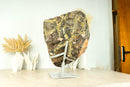 X- Large Orange Citrine Geode Cluster with Crystal Calcite Flower, Abundance Crystal