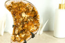 Fabulous Natural Citrine Cluster with Flower Rosette and Calcite, cut in a Moon Format - 6.6 Kg - 14.6 lb - E2D Crystals & Minerals