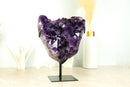 Large Amethyst Cluster with AAA Saturated Deep Purple Amethyst Druzy Points