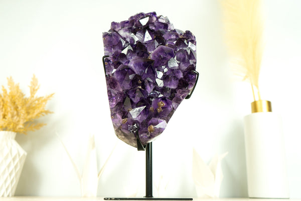 Rich Purple Amethyst Geode Cluster with AAA Grape Jelly Amethyst Druzy