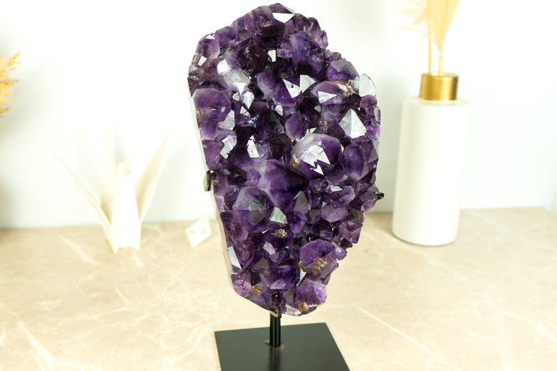 Rich Purple Amethyst Geode Cluster with AAA Grape Jelly Amethyst Druzy