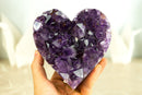 AAA Amethyst Druzy Heart of Super Extra Quality, Deep Purple
