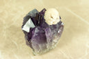 Rare Rich Purple Amethyst Cluster with Grape Jelly Amethyst Druzy and XL Cristobalite Flower