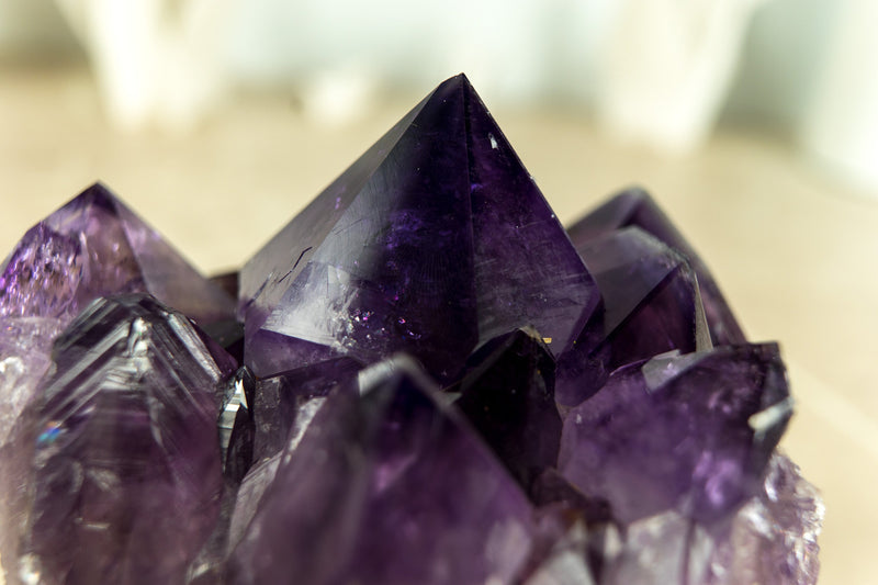 AAA Intact Deep Purple Amethyst Cluster, All Natural, Raw