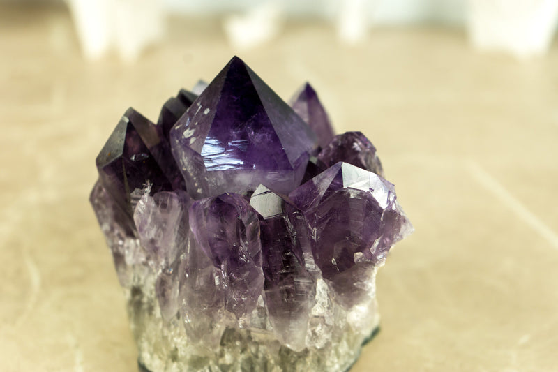 AAA Intact Deep Purple Amethyst Cluster, All Natural, Raw