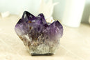 Rare Purple Amethyst Cluster with Grape Jelly Amethyst Druzy and Cristobalite Point