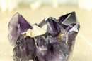 Rare Purple Amethyst Cluster with Grape Jelly Amethyst Druzy and Cristobalite Point