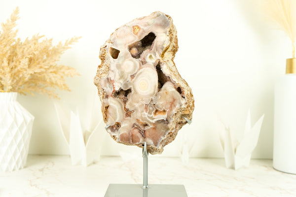 Wunderschöne rosa Amethyst Geode mit natürlichen rosa Amethyst Druzy