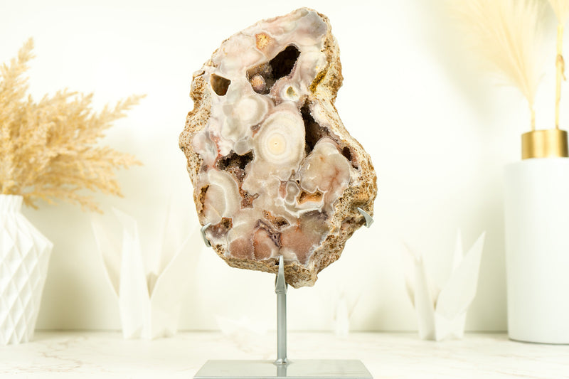 Wunderschöne rosa Amethyst Geode mit natürlichen rosa Amethyst Druzy