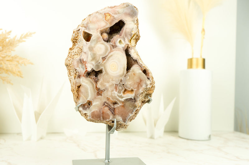 Wunderschöne rosa Amethyst Geode mit natürlichen rosa Amethyst Druzy