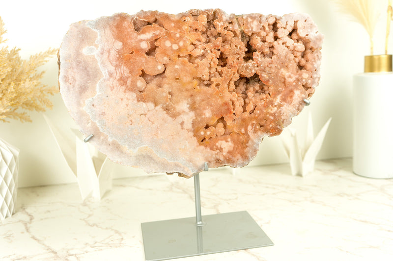 Pink Amethyst Geode of World Class AAA Quality, with Pink Amethyst Galaxy Druzy