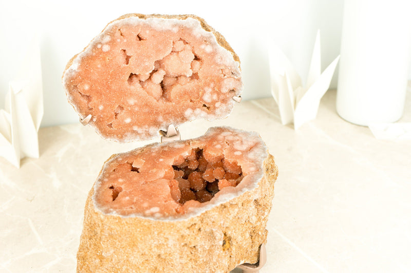 World-Class Natural Red and Pink Amethyst Jewelry Box Geode with Galaxy Druzy (Sugar Coat) - 10.3 Kg - 22.7 lb - E2D Crystals & Minerals