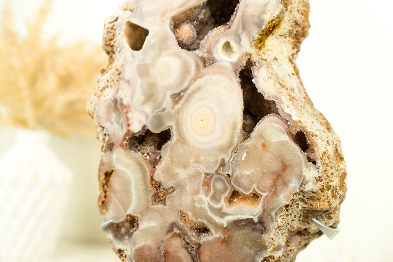 Wunderschöne rosa Amethyst Geode mit natürlichen rosa Amethyst Druzy