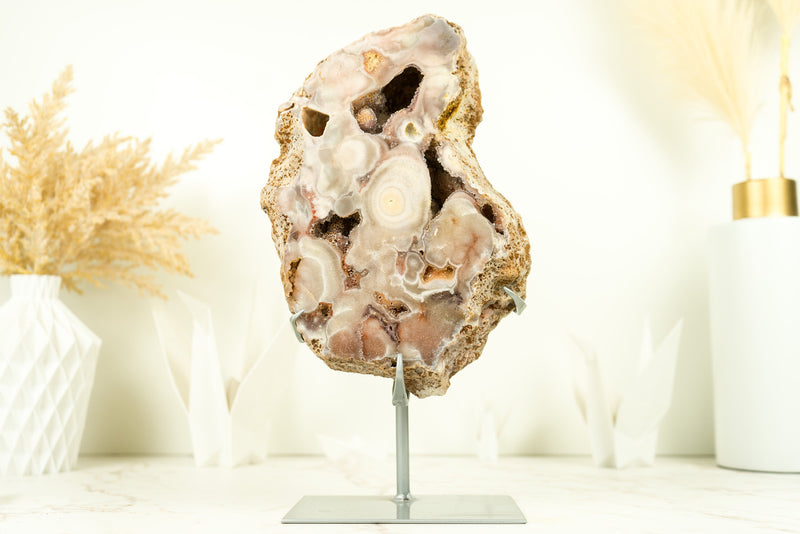 Wunderschöne rosa Amethyst Geode mit natürlichen rosa Amethyst Druzy