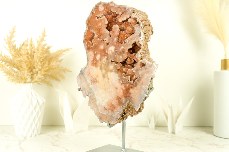 Super Grade Pink Amethyst Geode with Red Galaxy Amethyst Druzy, 6.7 Kg - 14.8 lb - E2D Crystals & Minerals