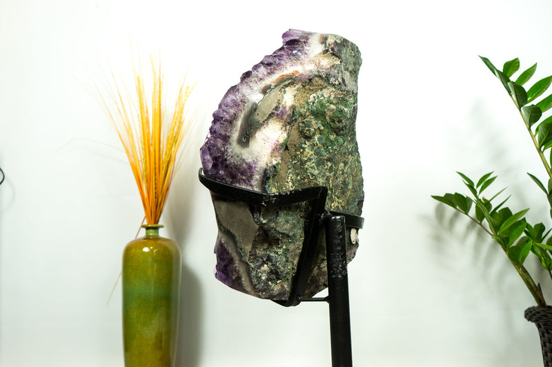 XL-Cluster aus sattem violettem Amethyst-Geoden, AAA, Traubengelee-Amethyst, hoch und aus ethischer Gewinnung