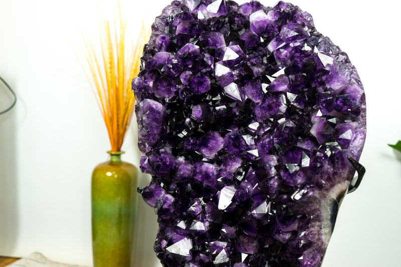 XL-Cluster aus sattem violettem Amethyst-Geoden, AAA, Traubengelee-Amethyst, hoch und aus ethischer Gewinnung