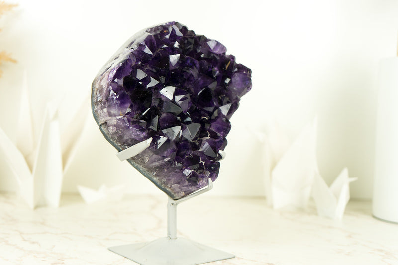 Rich Purple Amethyst Geode Cluster, AAA, Grape Jelly Amethyst