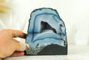 Small Agate Geode - Lace Agate Druzy Cathedral, Blue Banded Agate Geode