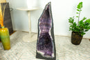 Rare Large Amethyst Geode Cathedral on Banded Agate, with Purple Galaxy Amethyst and Crown Formations