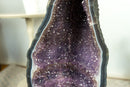 Rare Large Amethyst Geode Cathedral on Banded Agate, with Purple Galaxy Amethyst and Crown Formations
