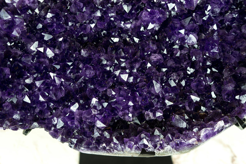 AAA Grade Amethyst Cluster with Dark Purple Druzy Points