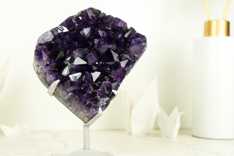 Rich Purple Amethyst Geode Cluster, AAA, Grape Jelly Amethyst