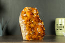 AAA Citrine Crystal Cluster with Rich Deep Orange Citrine Druzy, Self Standing