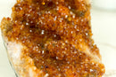 Rare Small Citrine Cluster with Stalactite Flowers and Deep Orange Galaxy Druzy